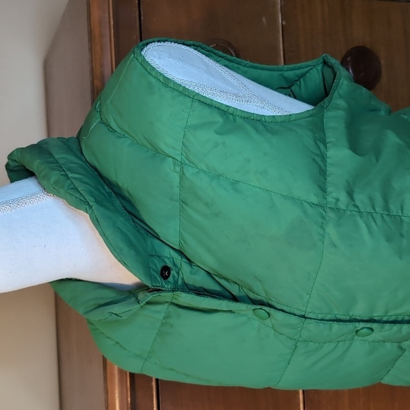 LAND’S END Down Filled Quilted Vest BRIGHT Green WMS Size M - Picture 8 of 14